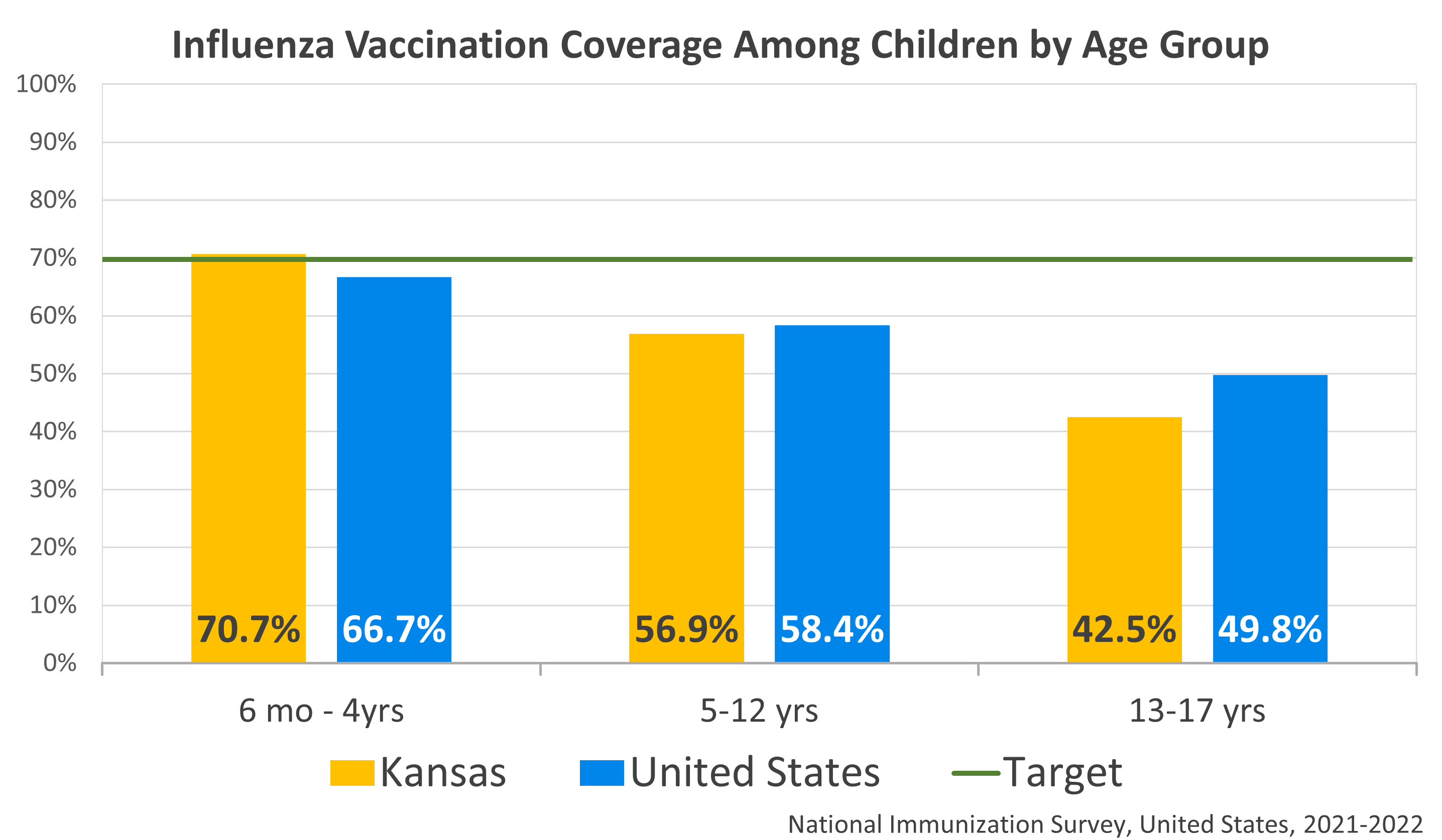 Influenza Coverage by Age (Children)